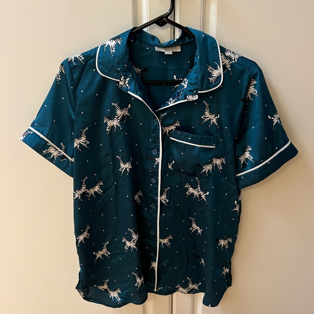 LOFT Zebra Print Lounge Sleepwear Pajama Set